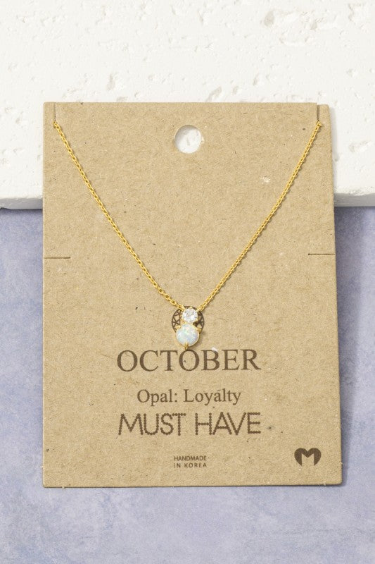 Birthstone Pendant Necklace