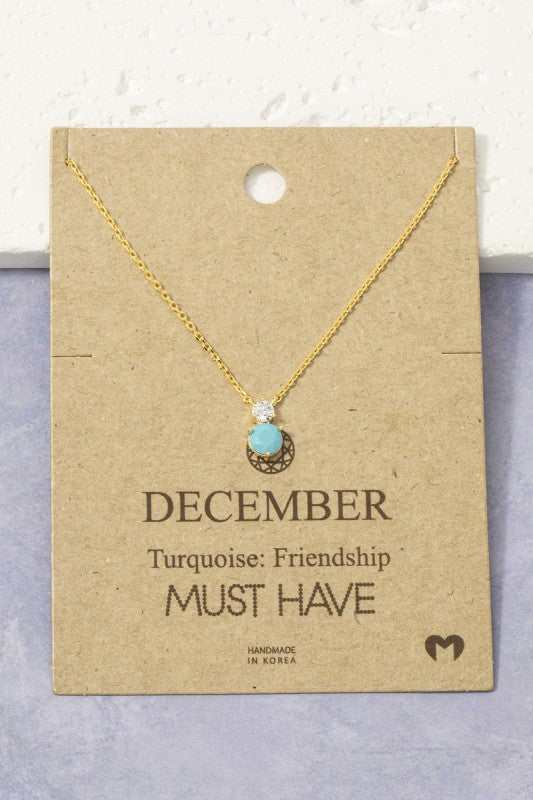 Birthstone Pendant Necklace
