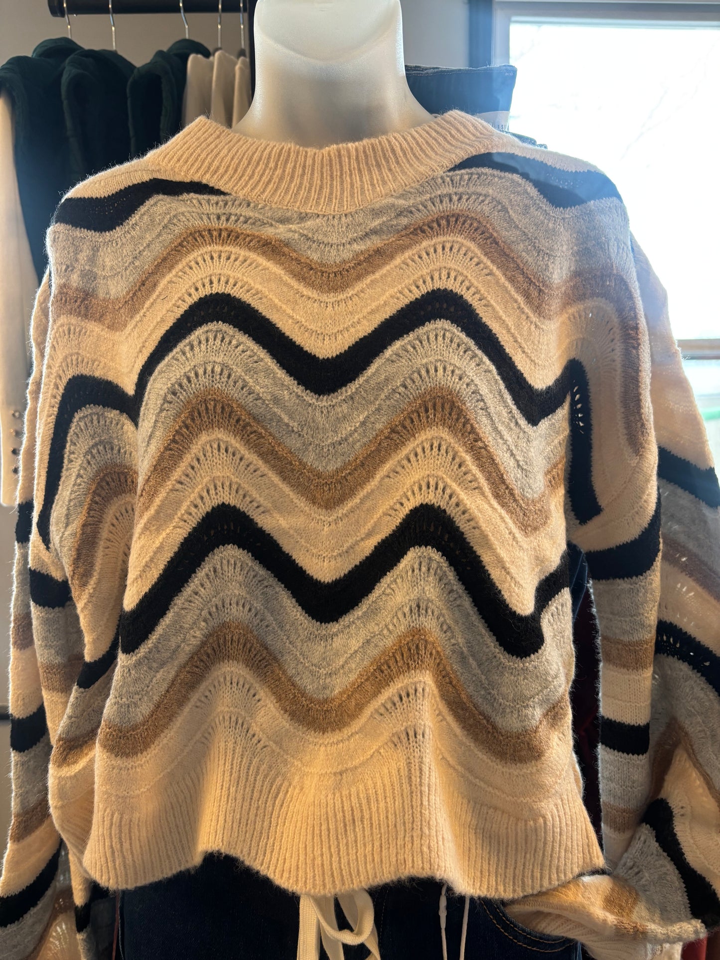 Wavy Scalloped Sweater