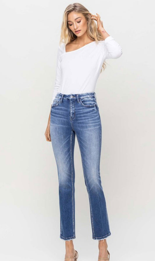 High Rise Slim Straight Jean