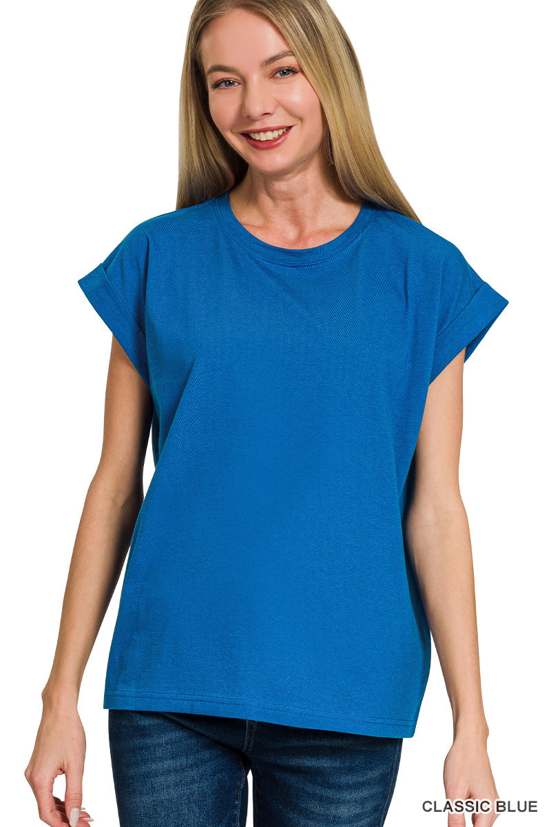 Round Neck Folded Tee