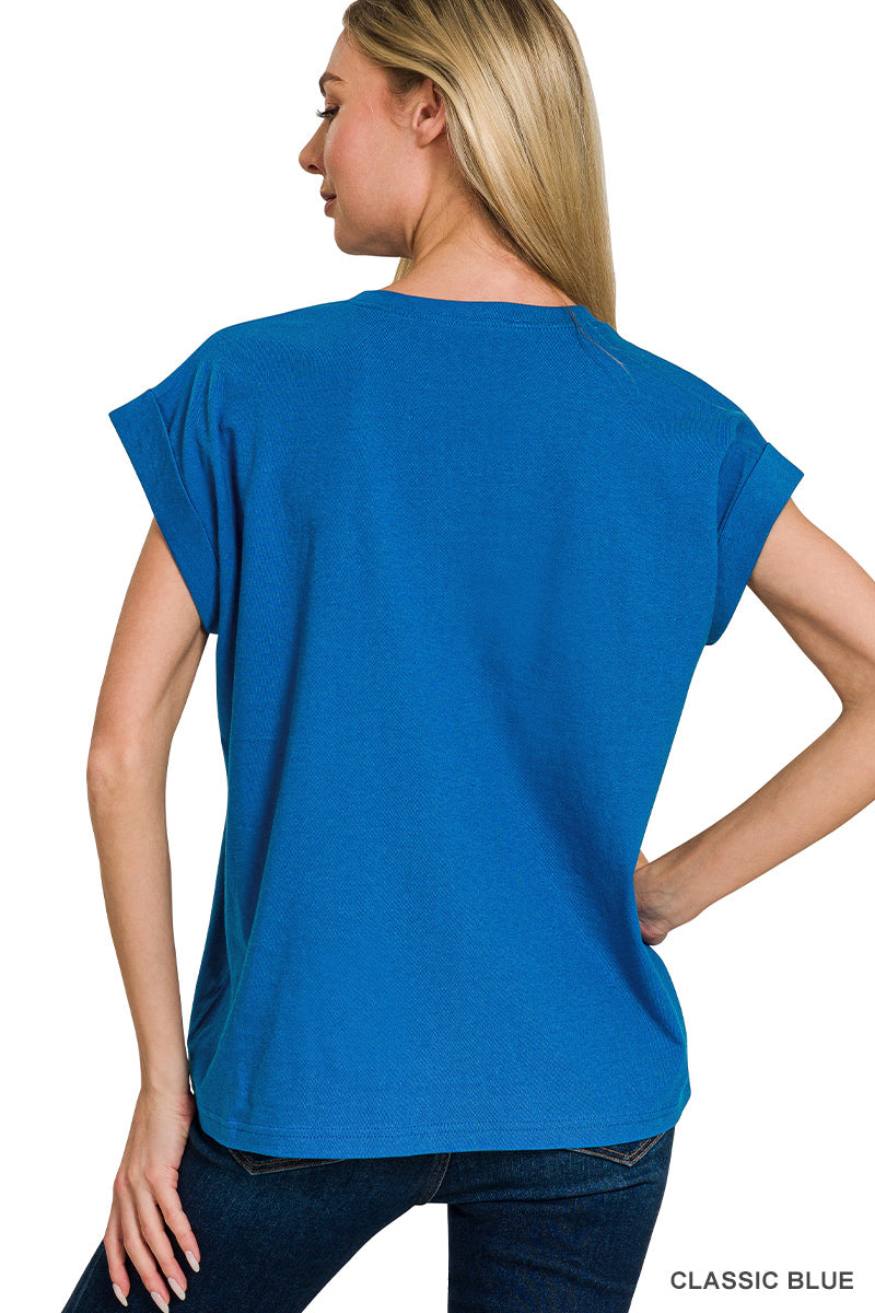 Round Neck Folded Tee