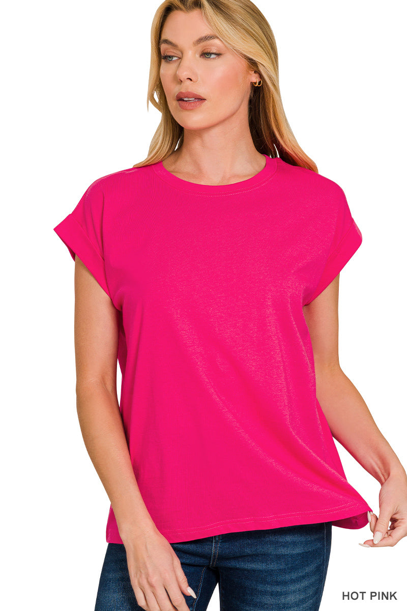 Round Neck Folded Tee