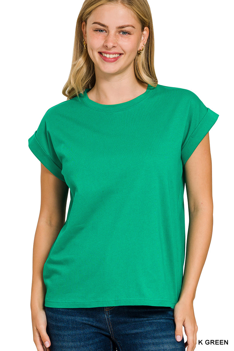 Round Neck Folded Tee