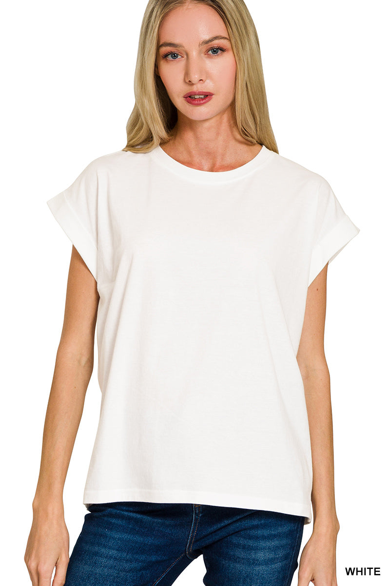 Round Neck Folded Tee