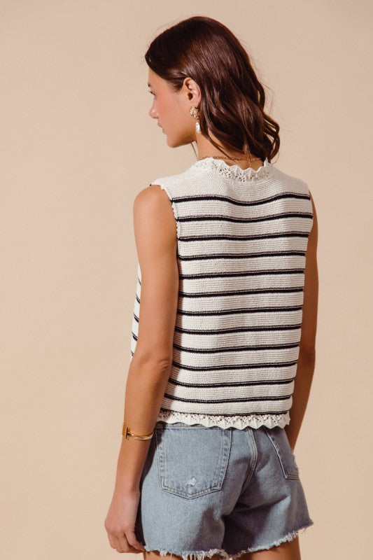 Textured Knit Vest