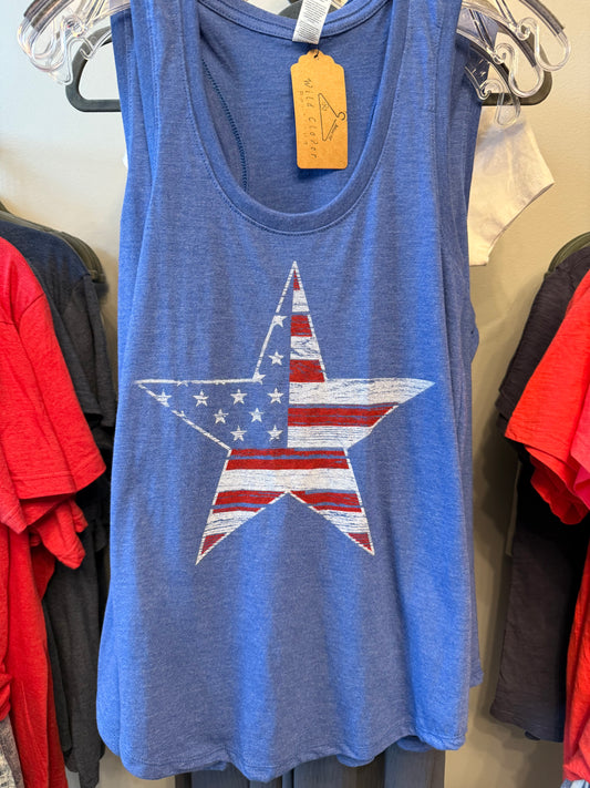 American Flag Star Tank