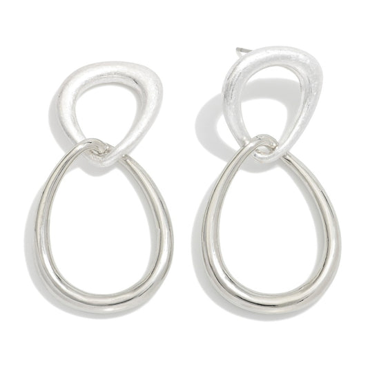 Linked Metal Drop Earrings