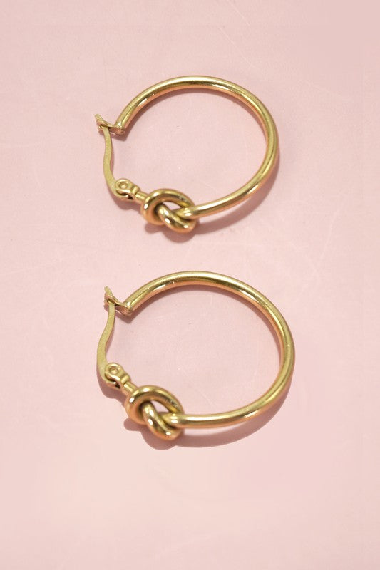 Knot Hoop Earrings