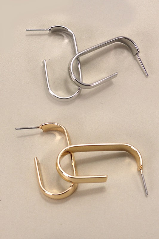 U Shape Hoop Earrings