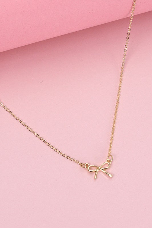 Bow Charm Necklace