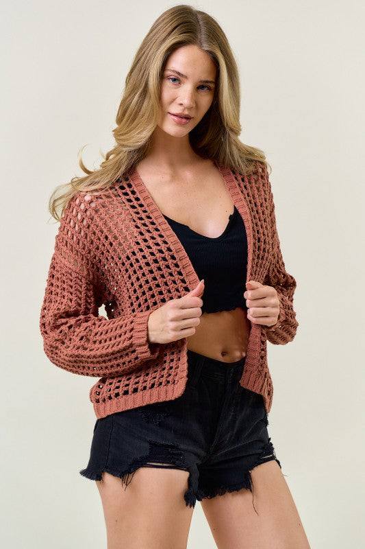 Fishnet Open Cardigan