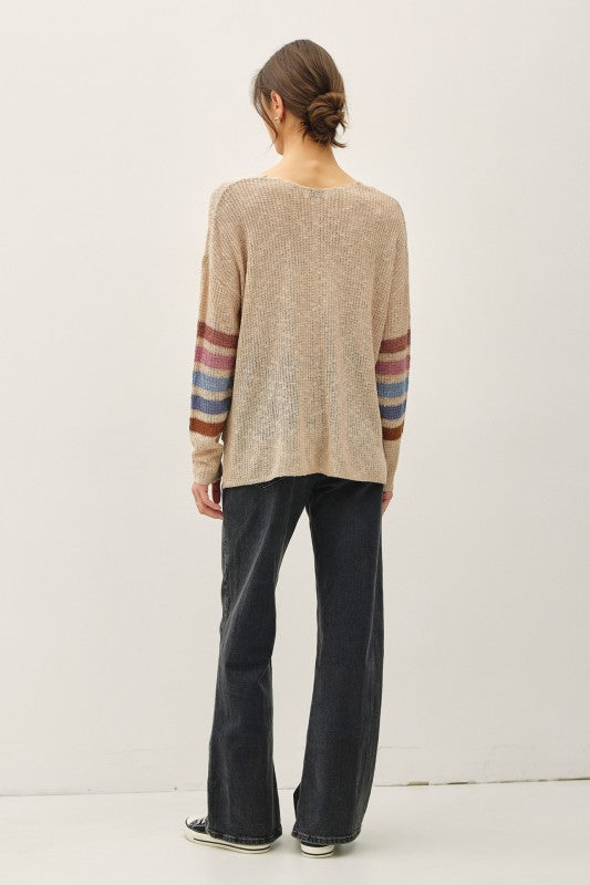 Rainbow Stripe Knit Sweater
