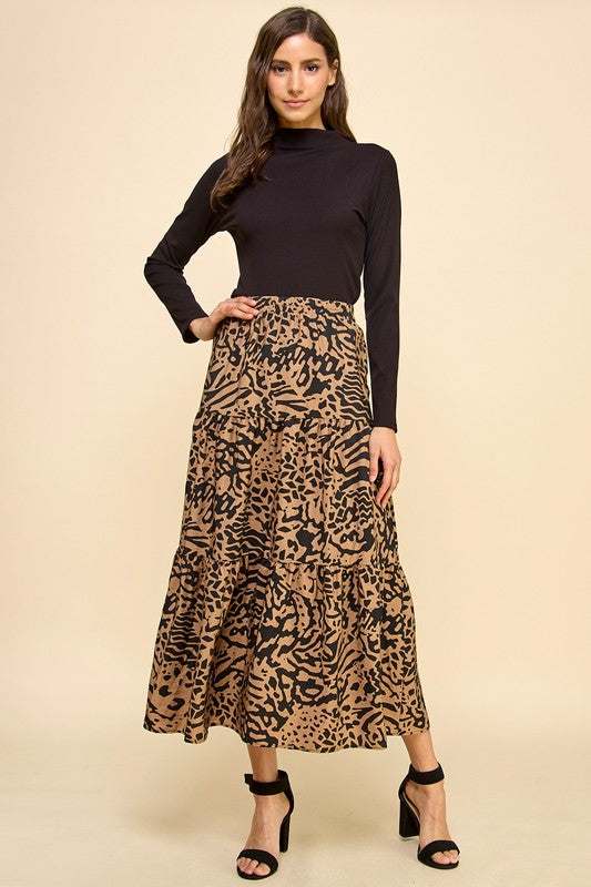 Abstract Printed Skirt