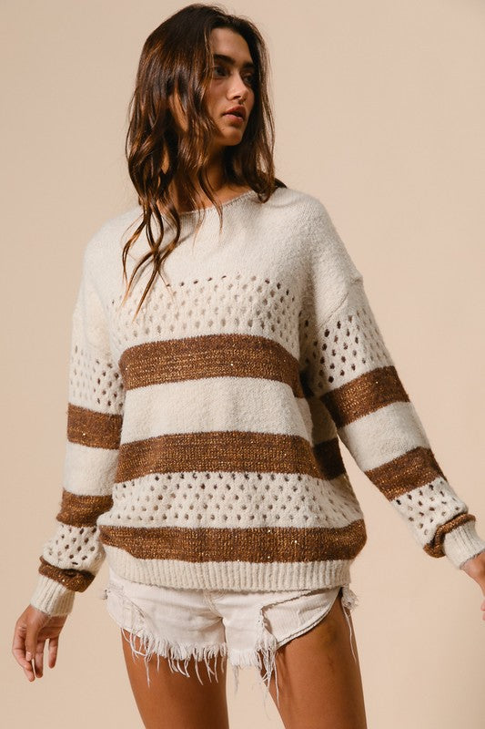 Stripe Pattern Sweater
