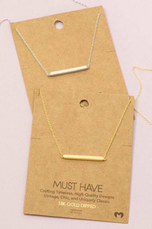 Bar Pendant Necklace