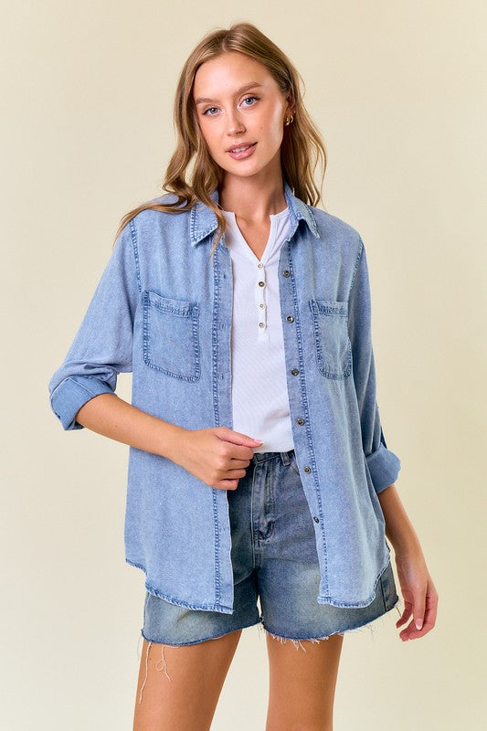 Chambray Button Shirt