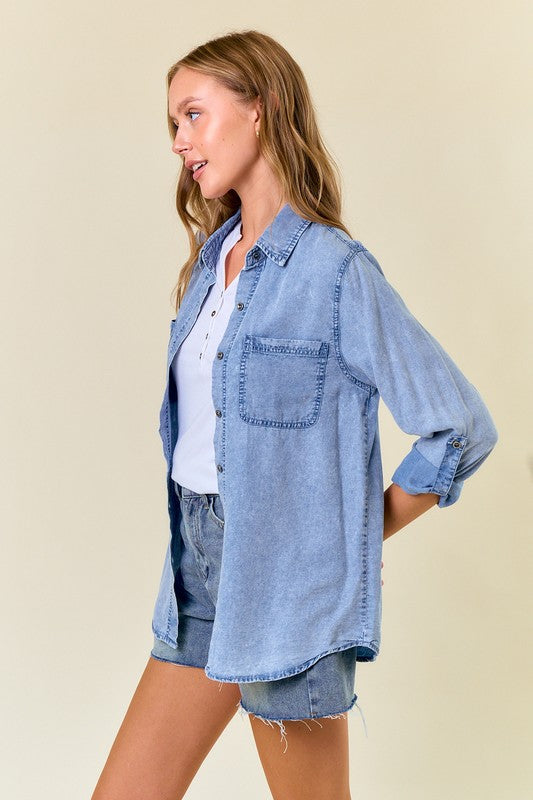 Chambray Button Shirt