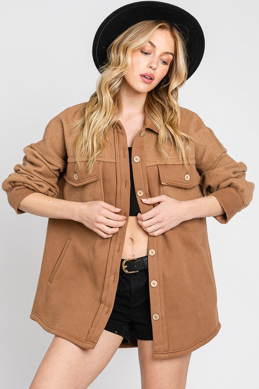 Fleece Button Down Shacket