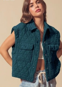 Quilted Knit Vest