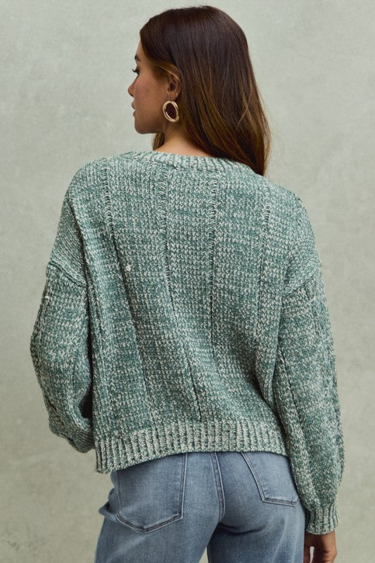Chenille Cable Knit Sweater