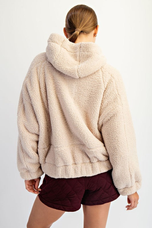 Sherpa Quarter Zip Hoodie