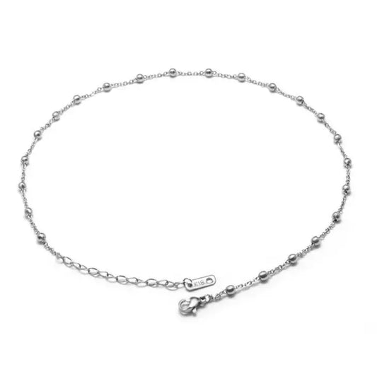 Stainless Steel Beaded Necklace