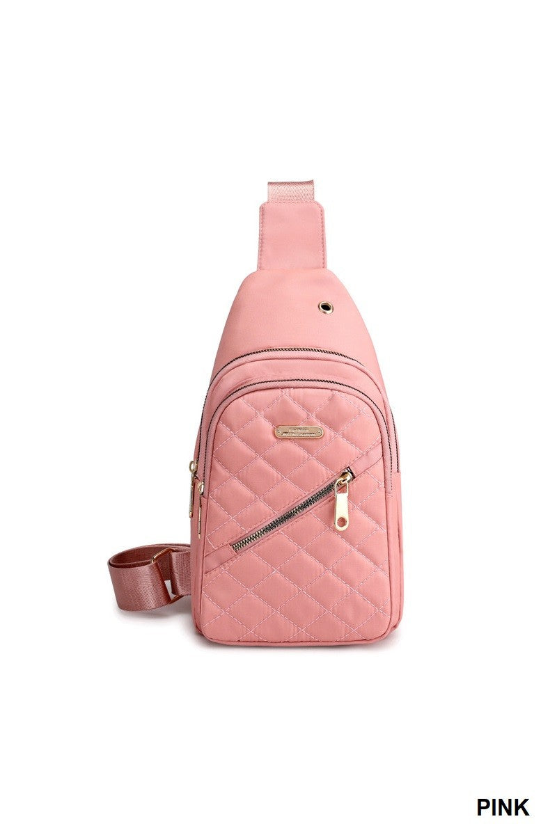 Quilted Crossbody Sling Bag