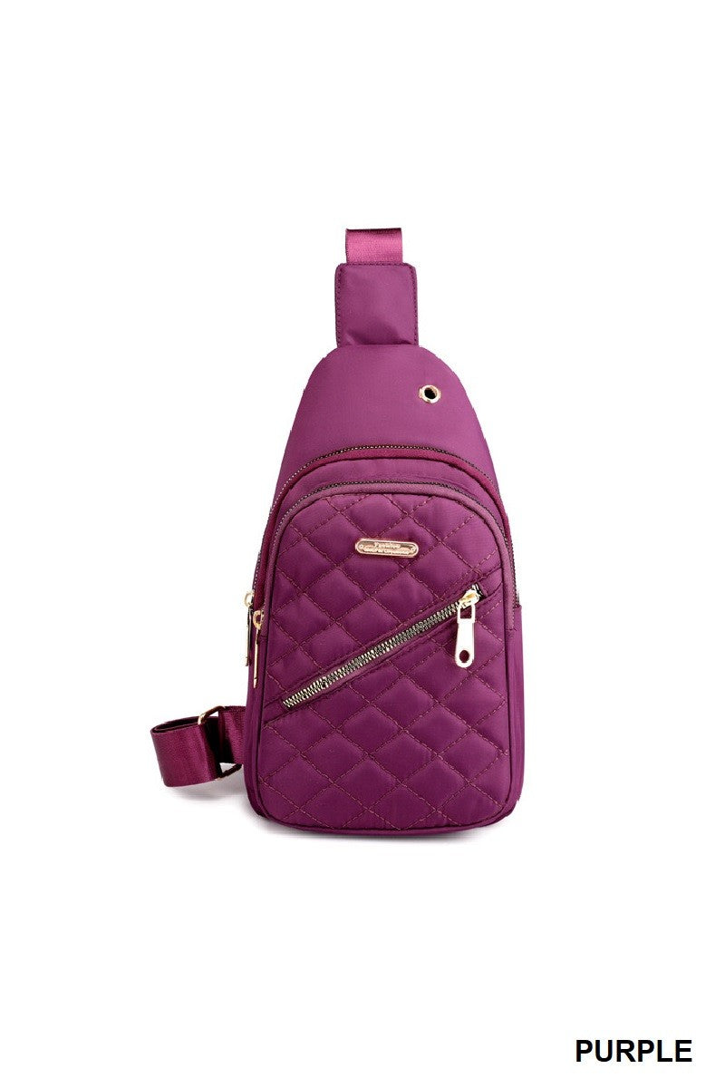 Quilted Crossbody Sling Bag