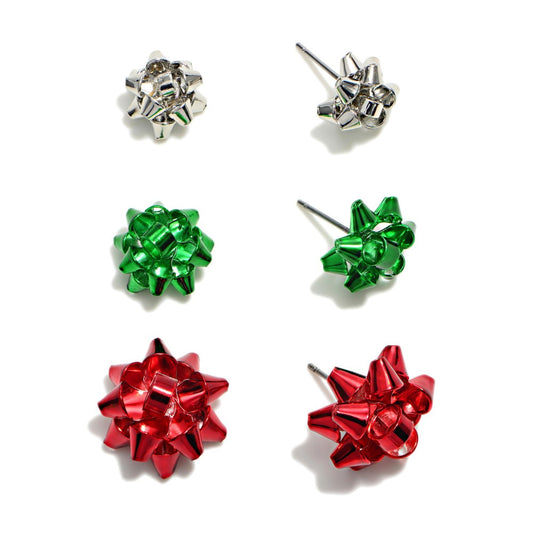 Bow Earring Trio