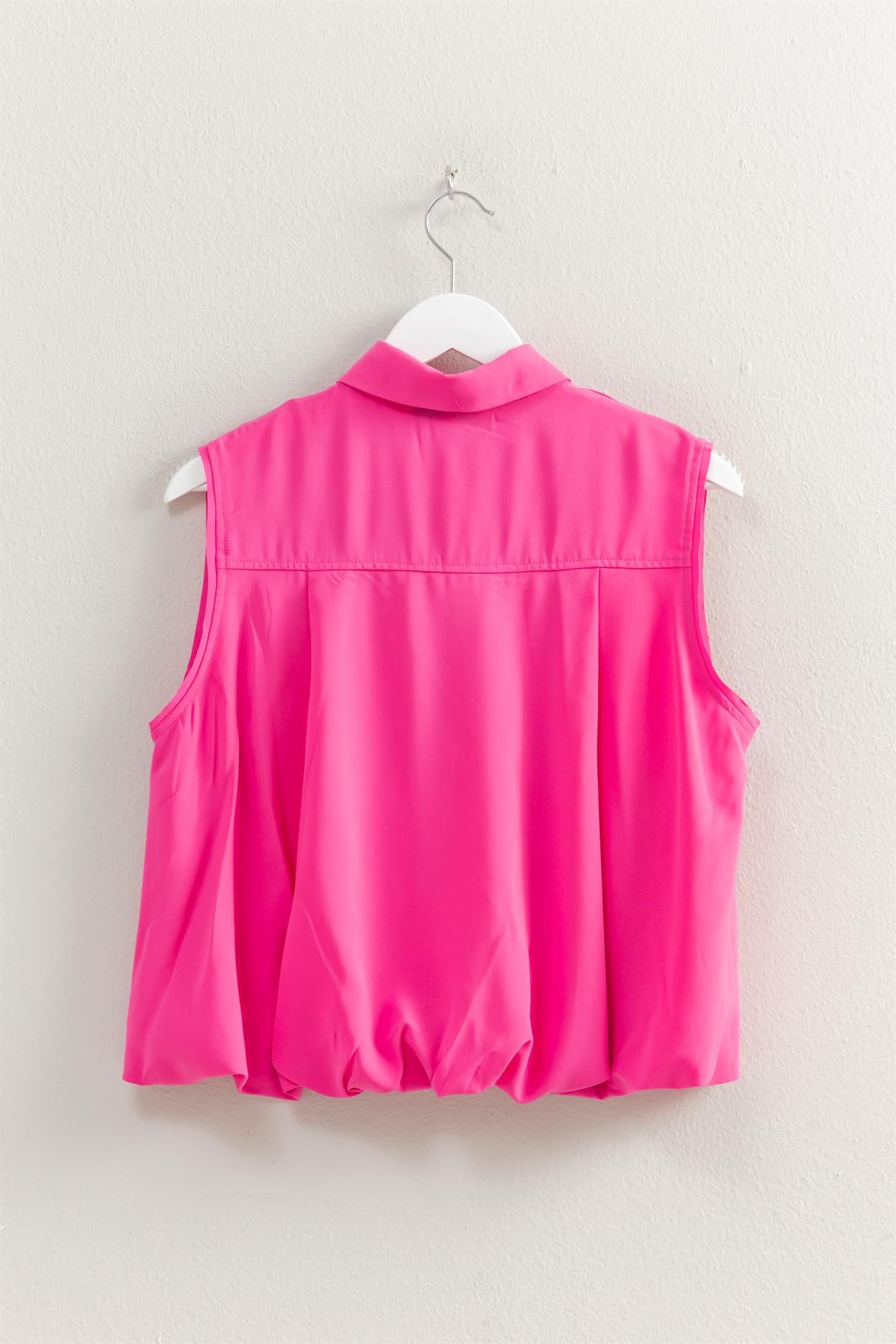 Button Front Sleeveless Top