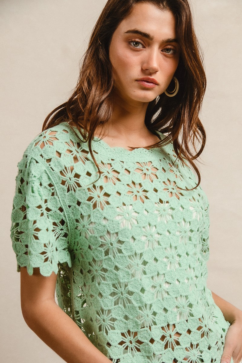 Crochet Knit Top