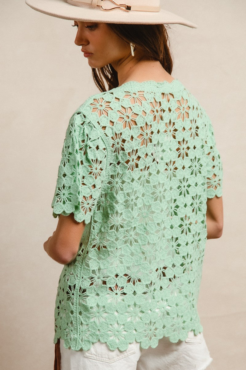 Crochet Knit Top