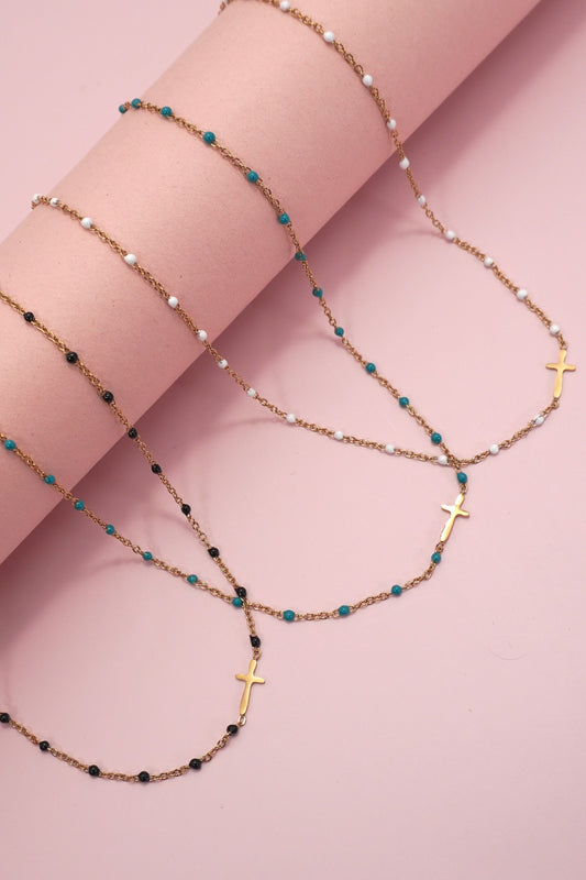 Beaded Cross Necklace