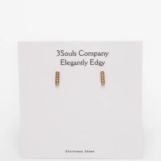 Cubic Bar Earrings