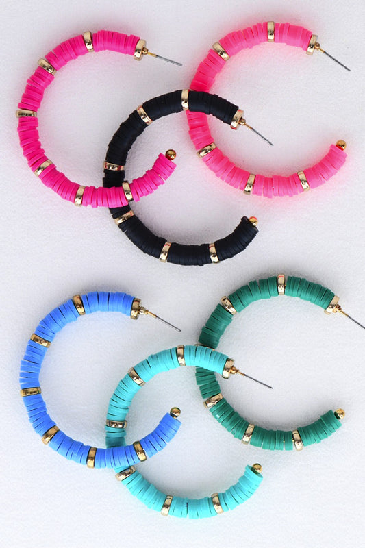 Disc Hoop Earring
