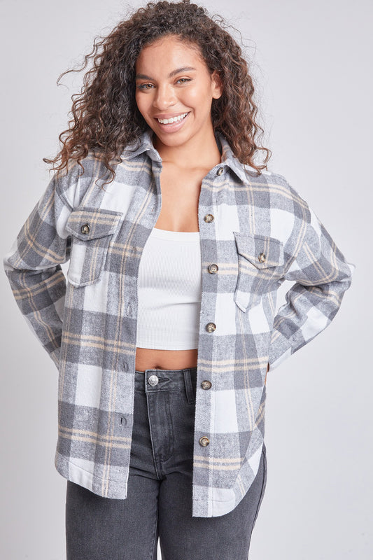 Gray Plaid Shacket