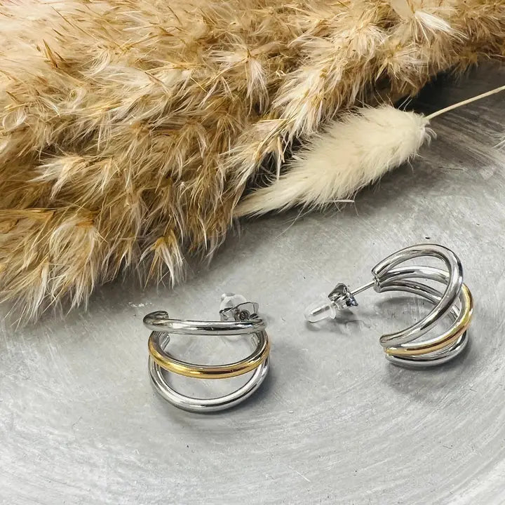 Triple Hug Earrings