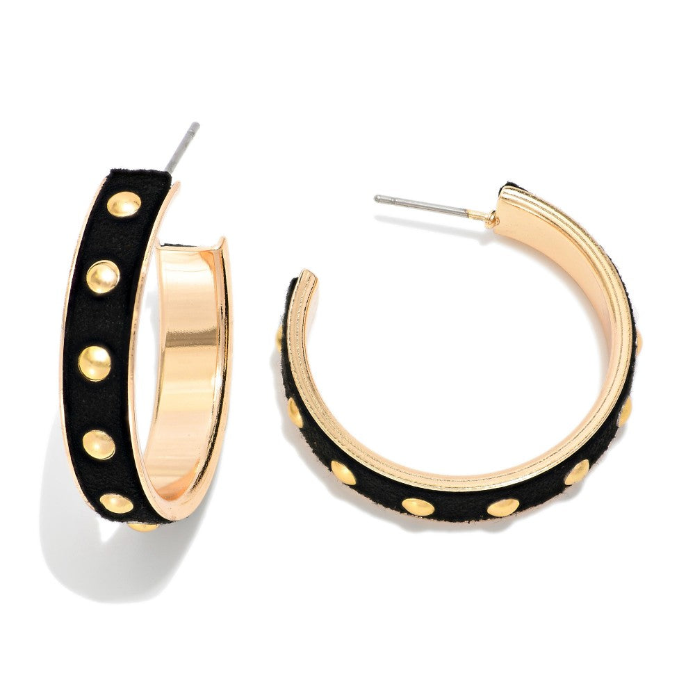 Leather Hoop Earring