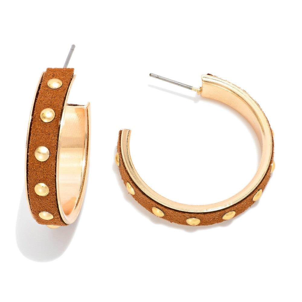 Leather Hoop Earring