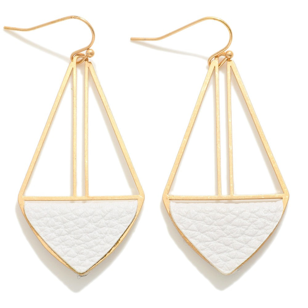 Leather Triangle Earrings