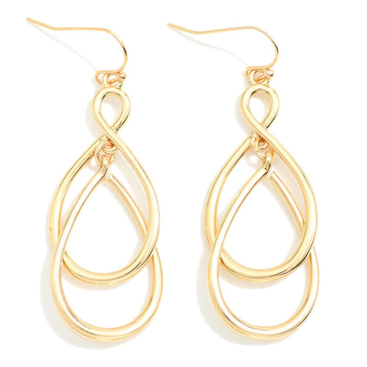 Linked Metal Loop Earrings