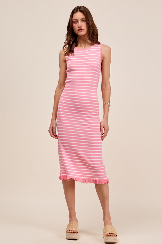 Knit Striped Maxi Dress