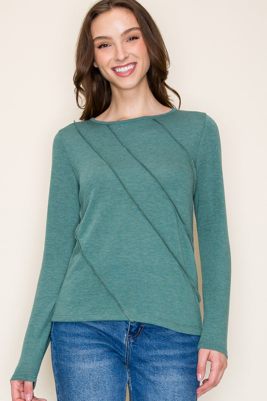 Outseamed Knit Top