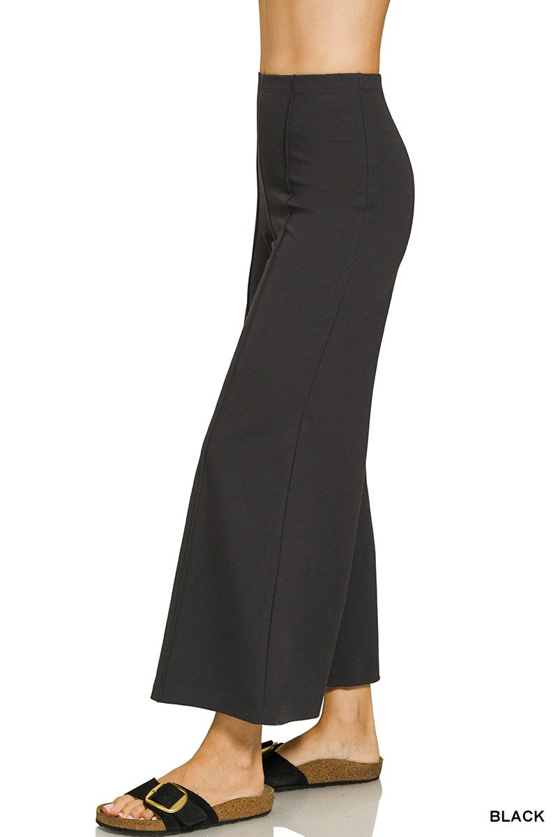 Elastic Waistband Pintuck Pants