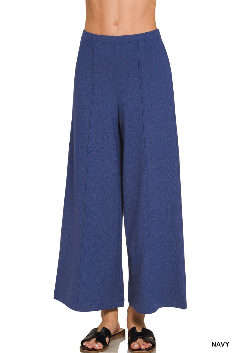 Elastic Waistband Pintuck Pants