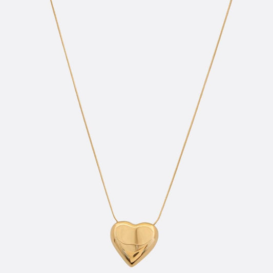 Puffy Heart Pendant Necklace