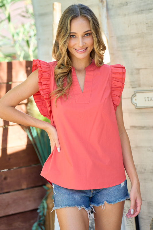 Ruffle Sleeve Top