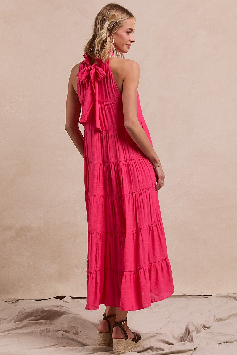 Solid Ruffled Dress