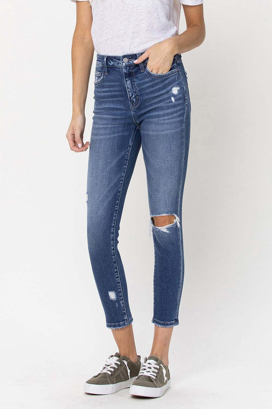 High Rise Vintage Crop Skinny Jeans